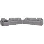 Modmax 3-Piece Sectional Sofa, 2-Piece Sectional Loveseat and Swivel Glider Recliner