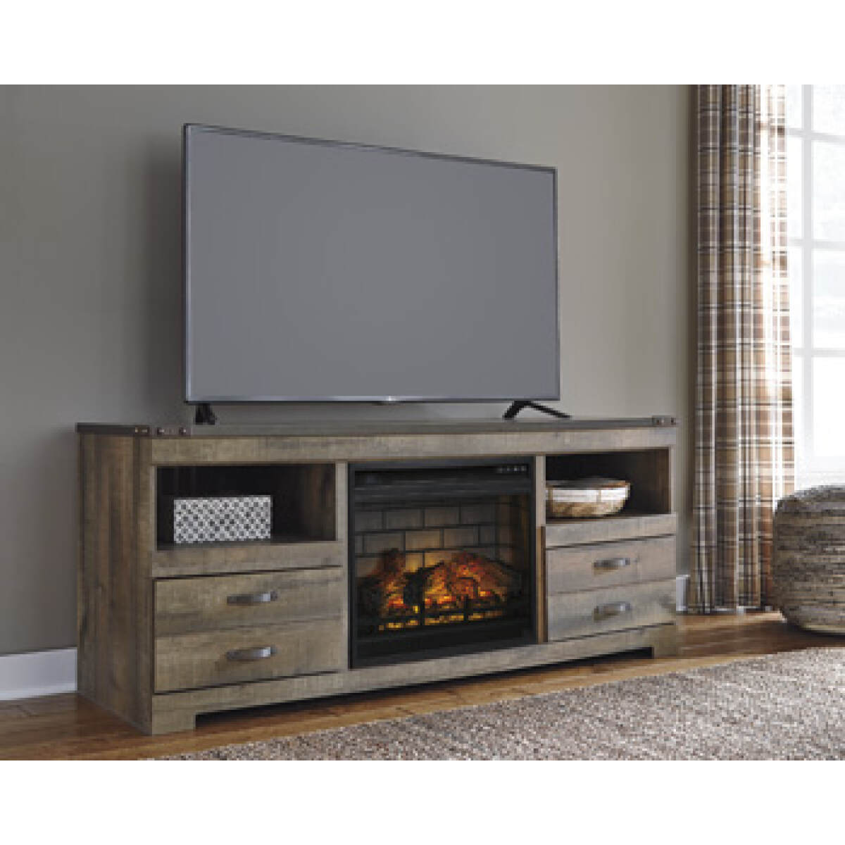973eed14e6eafe3d8442733af208b502 Trinell 63" TV Stand with Electric Fireplace - Image 1