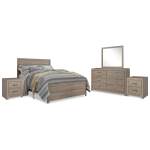 Culverbach Queen Bed with Mirrored Dresser and 2 Nightstand