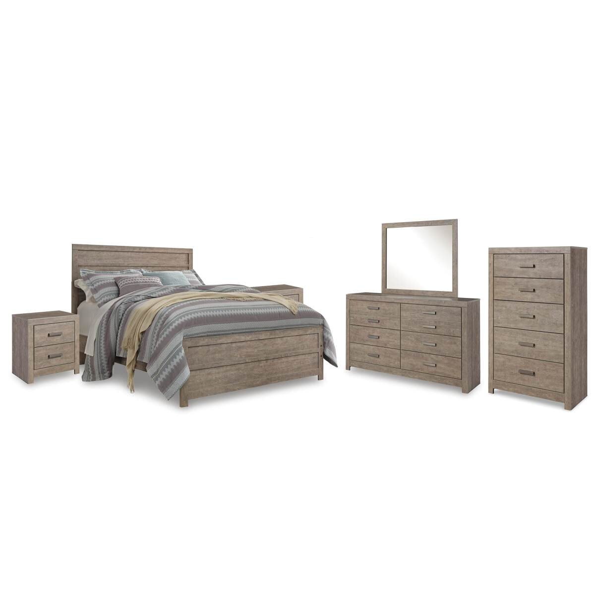 979a0f03d38fe4b1b28495d87799df7f Culverbach Queen Panel Bed with Dresser and Mirror, Chest and 2 Nightstands - Image 1