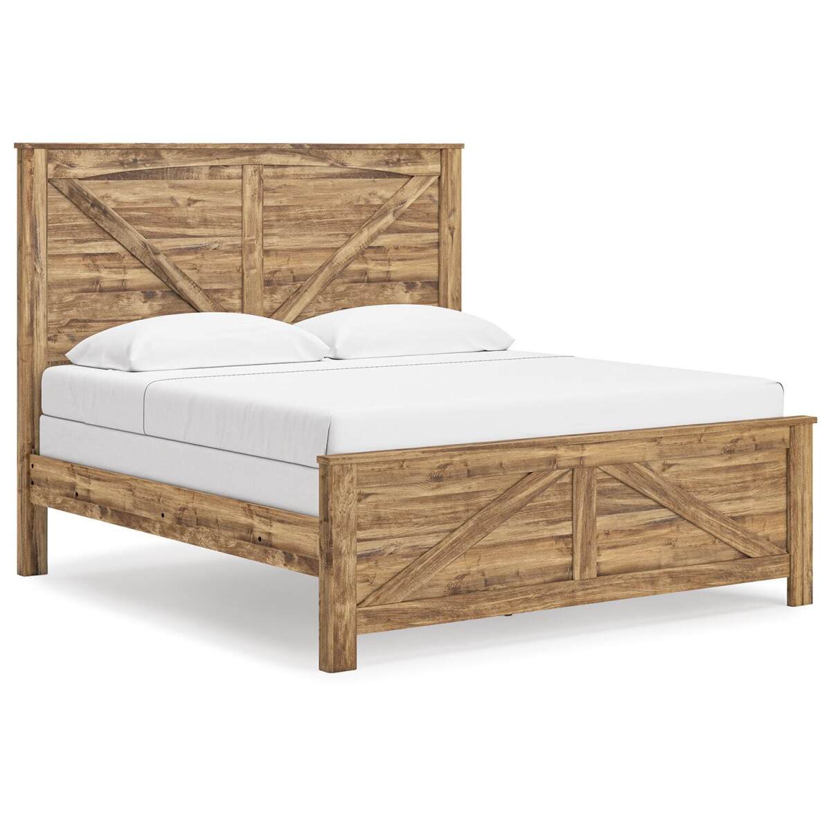 97fb782ec3bf760d2ed583a130178a8f Maystonna King Crossbuck Panel Bed - Image 1