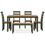 Gesthaven Dining Table with 4 Chairs and Bench (Set of 6) - Image 4