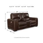 Alessandro Power Reclining Loveseat with Console - Image 12