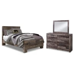 Derekson Full Panel Bed, Dresser and Mirror