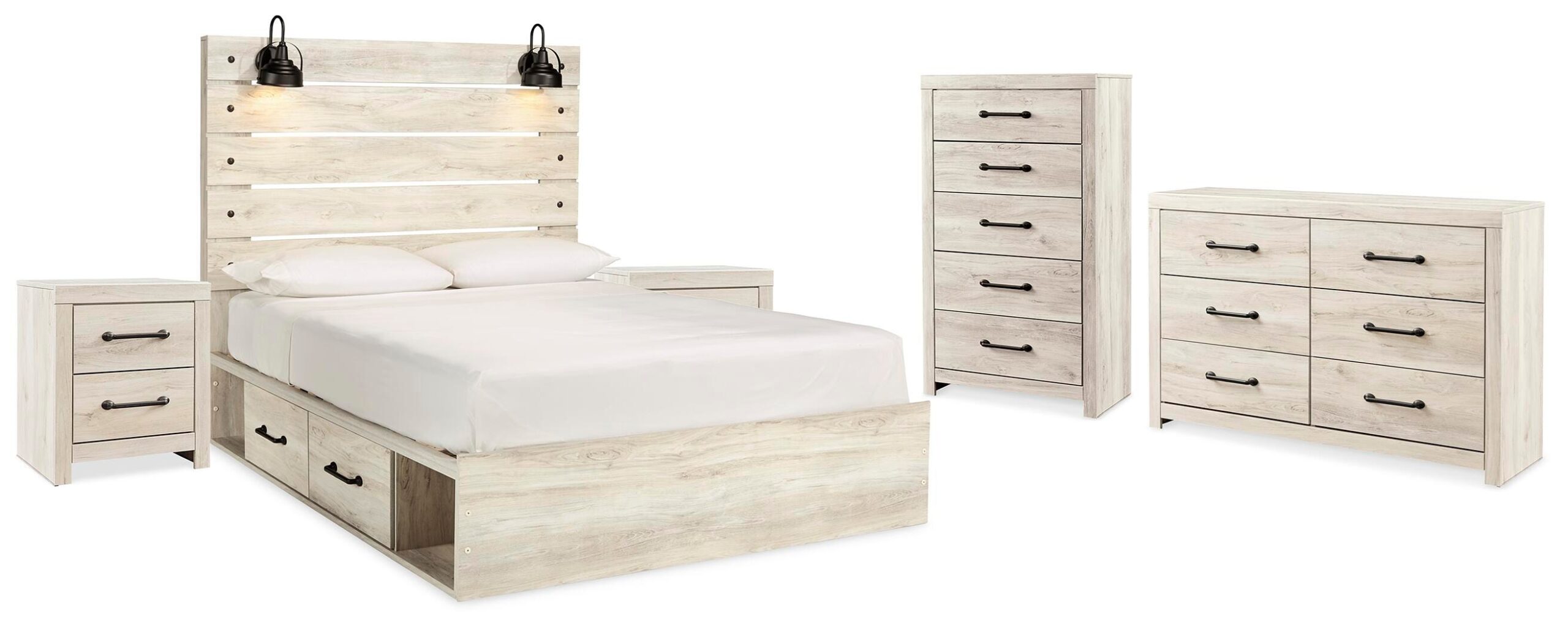 99a219ce5ac43c6409e8147467402857 Cambeck King Storage Bed, Dresser, Chest and 2 Nightstands - Image 1
