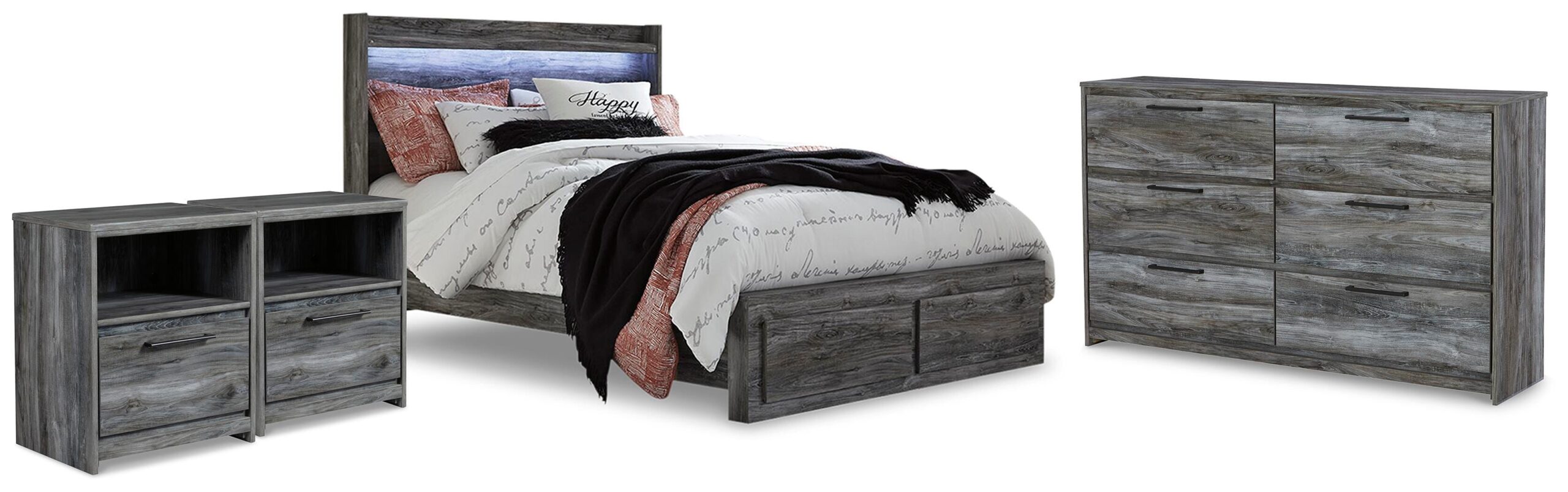 9b29d16c85d6a5c0f201c5351001c3da Baystorm Queen Panel Storage Bed, Dresser and 2 Nightstands - Image 1