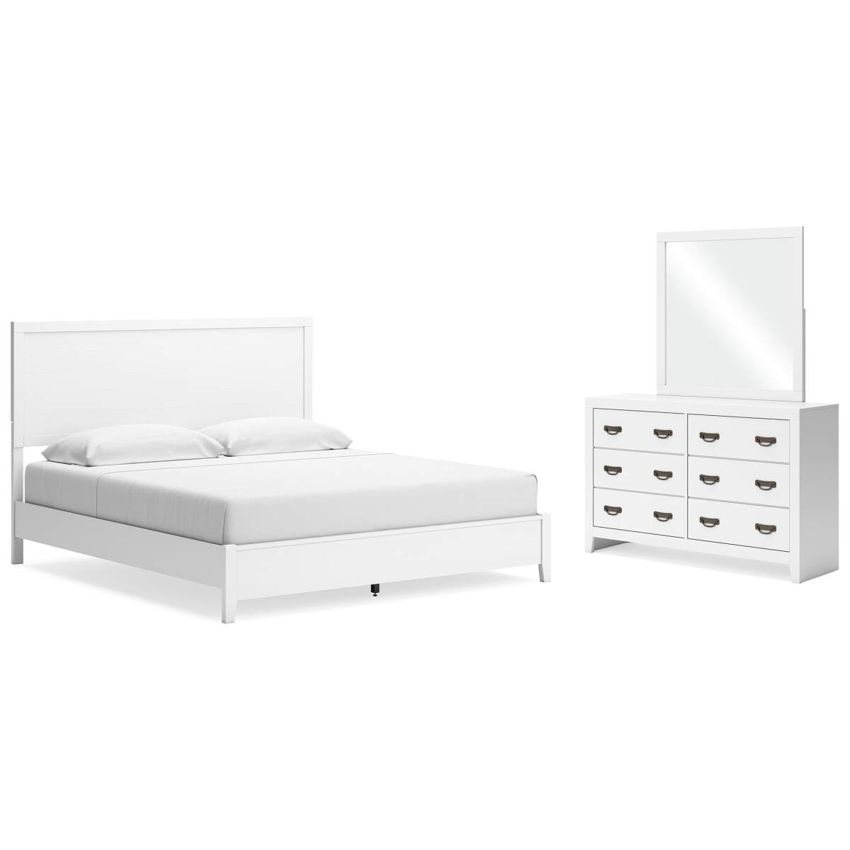 9b37b84ca009bbb81b2fcd8b630381de Binterglen King Panel Bed, Dresser and Mirror - Image 1
