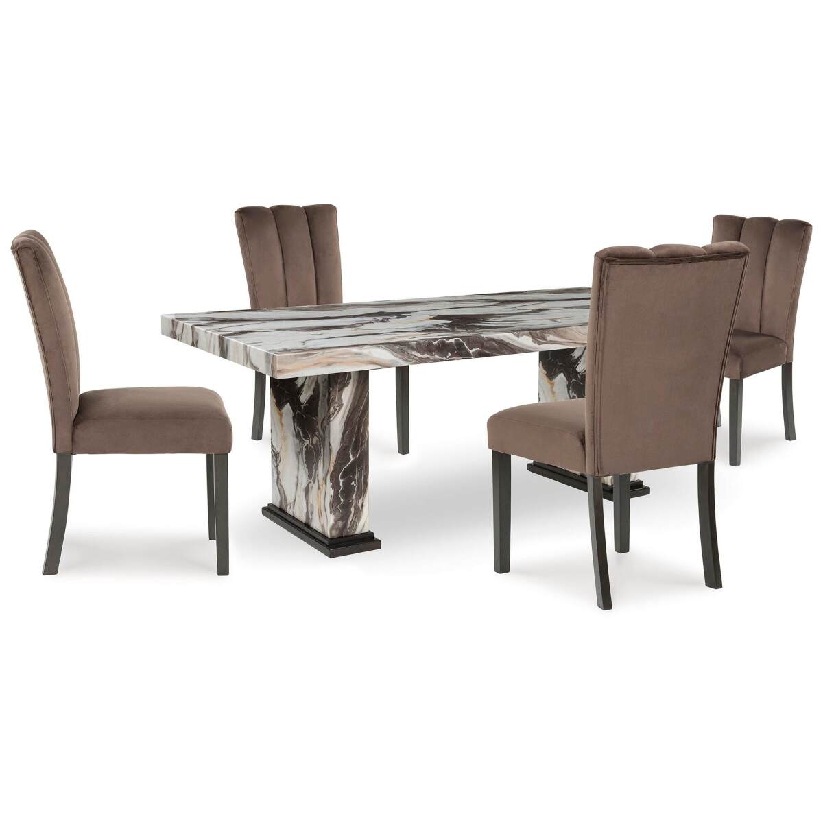 9b63da9c13ba137f4a9b06807639ac76 Jeshina Dining Table and 4 Chairs - Image 1