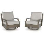 Rainier Ranch Outdoor Swivel Glider Chair with Cushion - Image 2