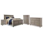 Lettner California King Panel Bed, Dresser, Chest and 2 Nightstands