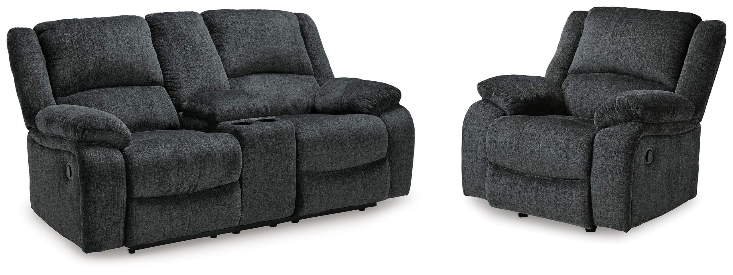 9c311e4d4fe95ef91e49c121cd8a6f11 Draycoll Reclining Loveseat with Console and Recliner - Image 1