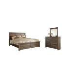 Juararo Queen Panel Bed, Dresser and Mirror