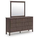 Pamytta Queen Upholstered Panel Bed, Dresser and Mirror - Image 4