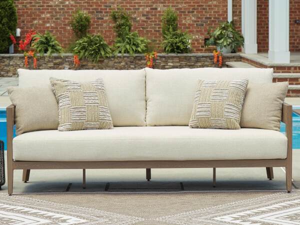 Serene Bay Outdoor Sofa with Cushion - Image 3