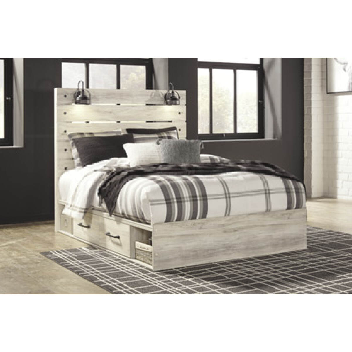 9deb202a84f61a691aa841619bb9516f Cambeck Queen Panel Bed with 4 Storage Drawers - Image 1