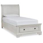 Robbinsdale Twin Sleigh Storage Bed, Dresser and Mirror - Image 5