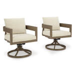 Serene Bay Outdoor Swivel Dining Chair with Cushion (Set of 2)