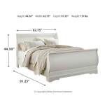 Anarasia Queen Sleigh Bed, Dresser, Mirror and Nightstand - Image 6