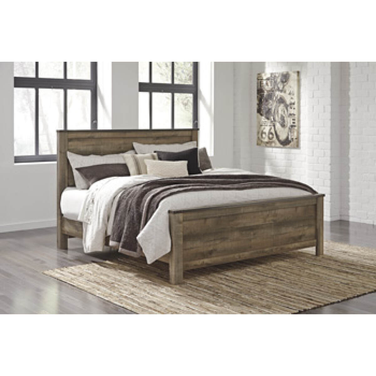 a0ee15be8c844567c772ac6d3616320b Trinell King Panel Bed - Image 1