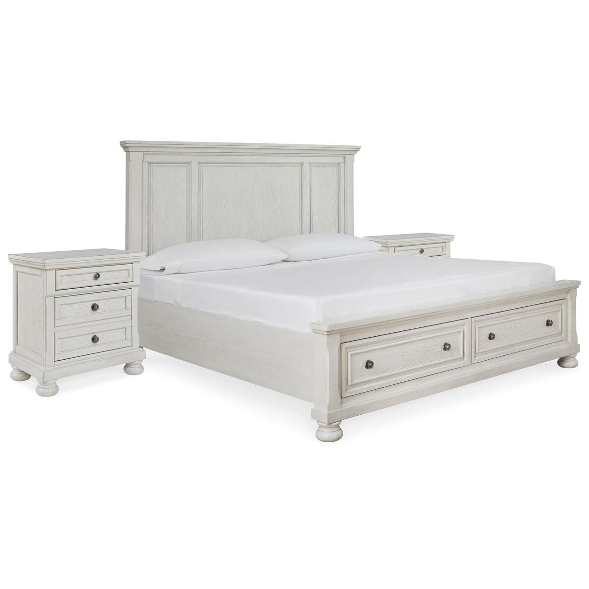 a153bacb9bb6ba4dd8dc24b98d2a48f6 Robbinsdale King Storage Bed and 2 Nightstands - Image 1