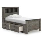 Frandern Twin Bookcase Bed with Storage, Dresser and Mirror - Image 12