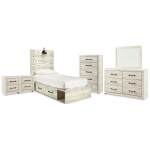 Cambeck Twin Panel Bed with Storage, Dresser, Mirror, Chest and 2 Nightstands - Image 2