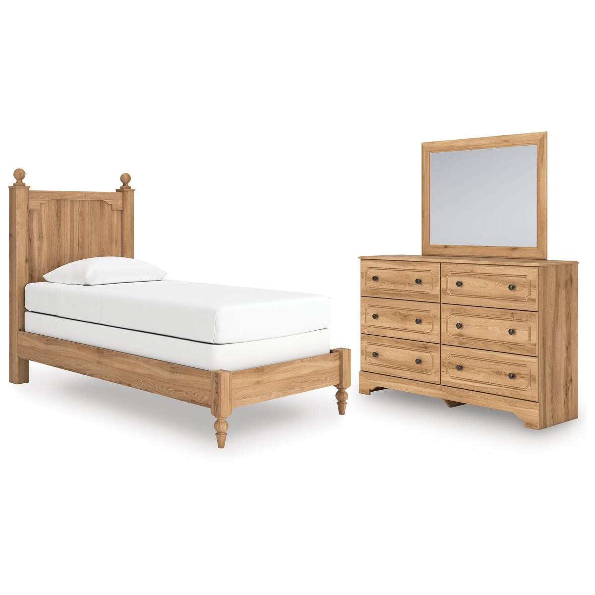 a24da5d3374c4f4127e7469df89d696d Aleaport Twin Panel Bed, Dresser and Mirror - Image 1