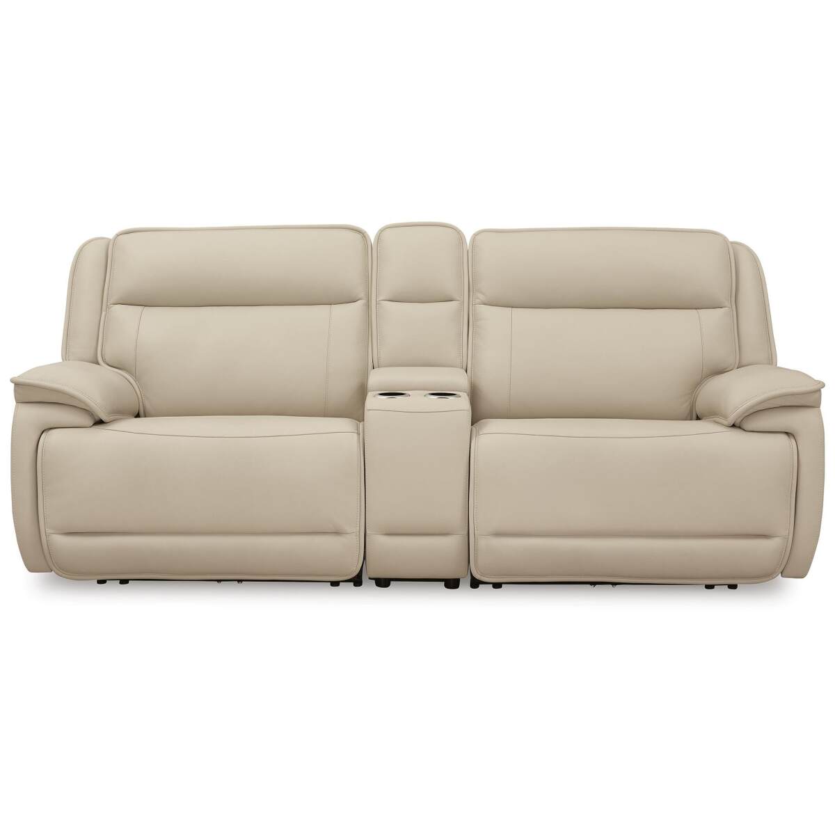 a2bfe4b3eea50f2865f4c4e8e548e920 Double Deal 3-Piece Power Reclining Loveseat Sectional with Console - Image 1