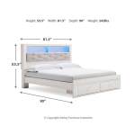 Altyra King Upholstered Bookcase Bed with Storage - Image 9
