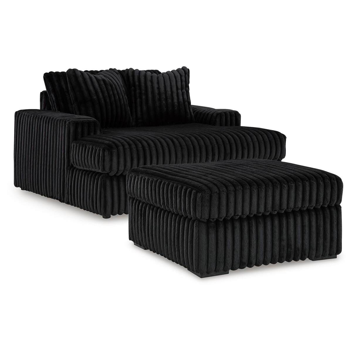 a39770166cfdb87e92bb0fb58a11b1b3 Midnight-Madness Oversized Chaise and Oversized Accent Ottoman - Image 1