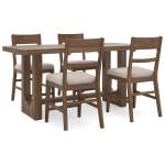 Cabalynn Counter Height Dining Table and 4 Barstools