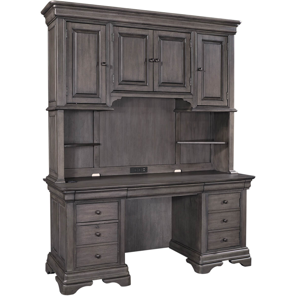 a4ce02ae2ffb279404edff6c9d398c23 Sinclair Credenza & Hutch I224HOGRP2 - Image 1