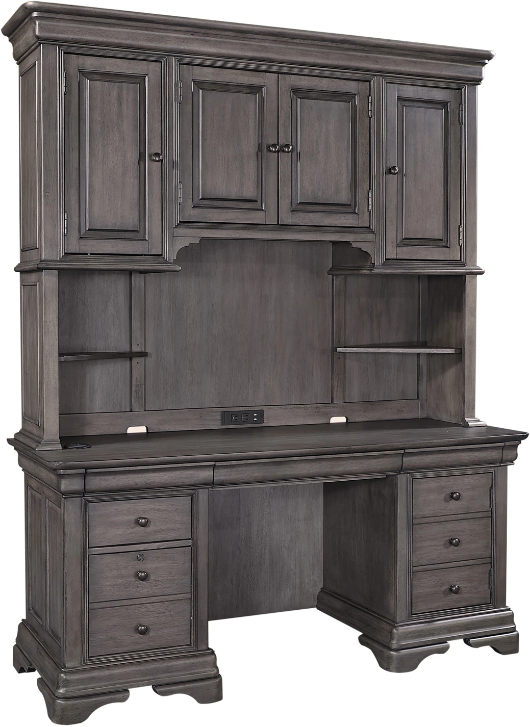 a4ce02ae2ffb279404edff6c9d398c23 Sinclair Credenza & Hutch I224HOGRP2 - Image 1