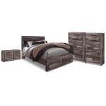 Derekson Queen Storage Bed, 2 Chests and 2 Nightstands - Image 2