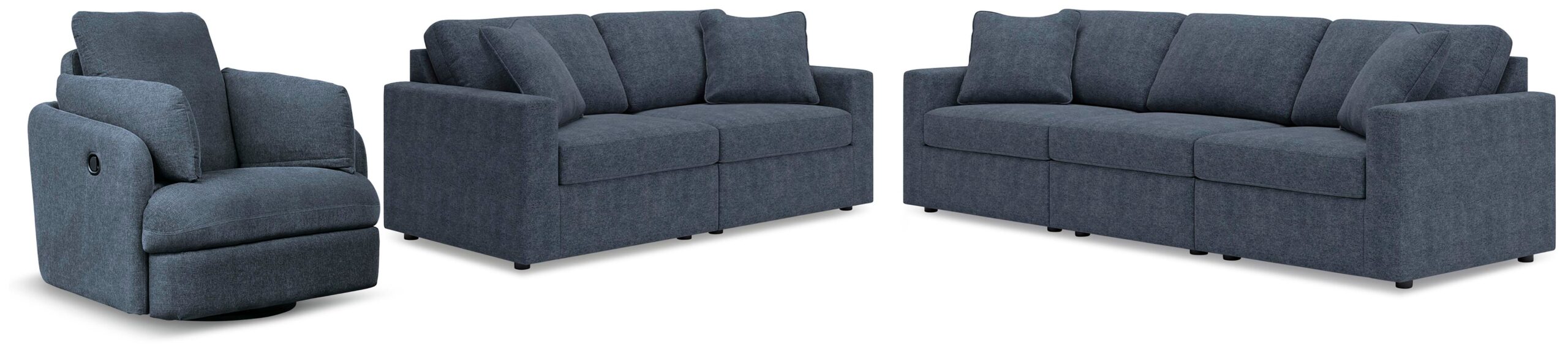 a5365668b2ddcb1a35be71313c704482 Modmax 3-Piece Sectional Sofa, 2-Piece Sectional Loveseat and Swivel Glider Recliner - Image 1