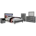 Baystorm Queen Panel Bed, Dresser, Mirror, Chest and Nightstand