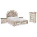 Realyn King Storage Bed, Chest and 2 Nightstands - Image 2