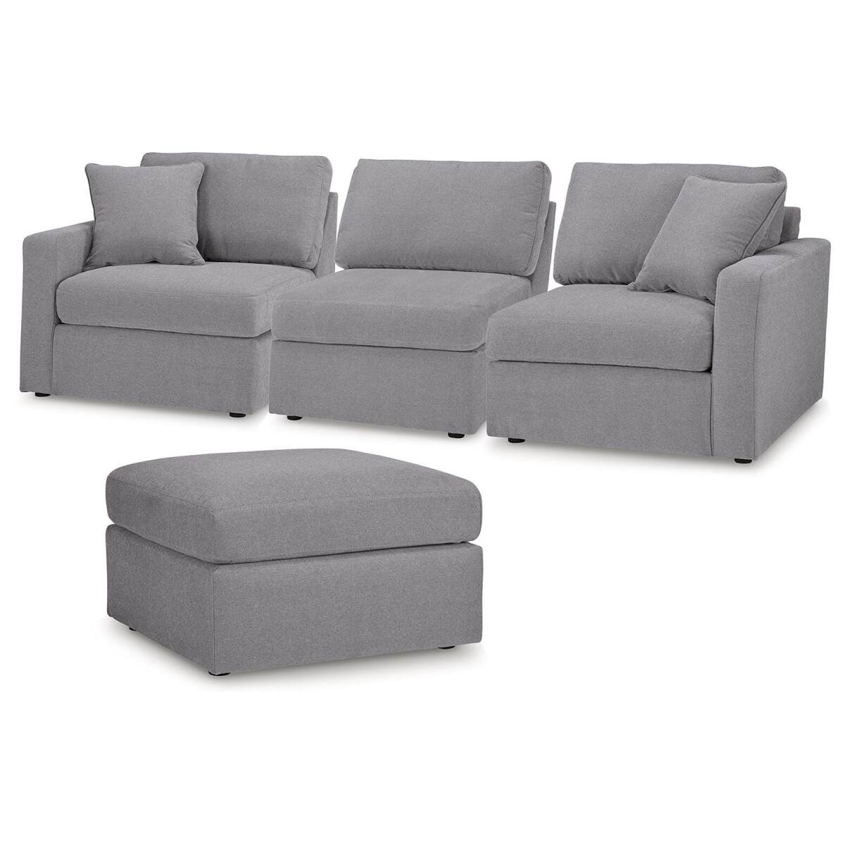 a5c9574047356cdfdab40a7549d11019 Modmax 3-Piece Sectional and Ottoman - Image 1
