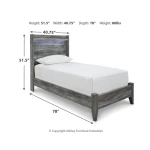 Baystorm Twin Panel Bed and Dresser - Image 9