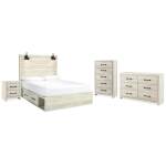 Cambeck Queen Panel Bed with Storage, Dresser, Chest and Nightstand