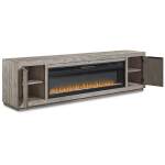 Naydell 92" TV Stand with Electric Fireplace - Image 4