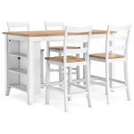 Gesthaven Counter Height Dining Table and 4 Barstools
