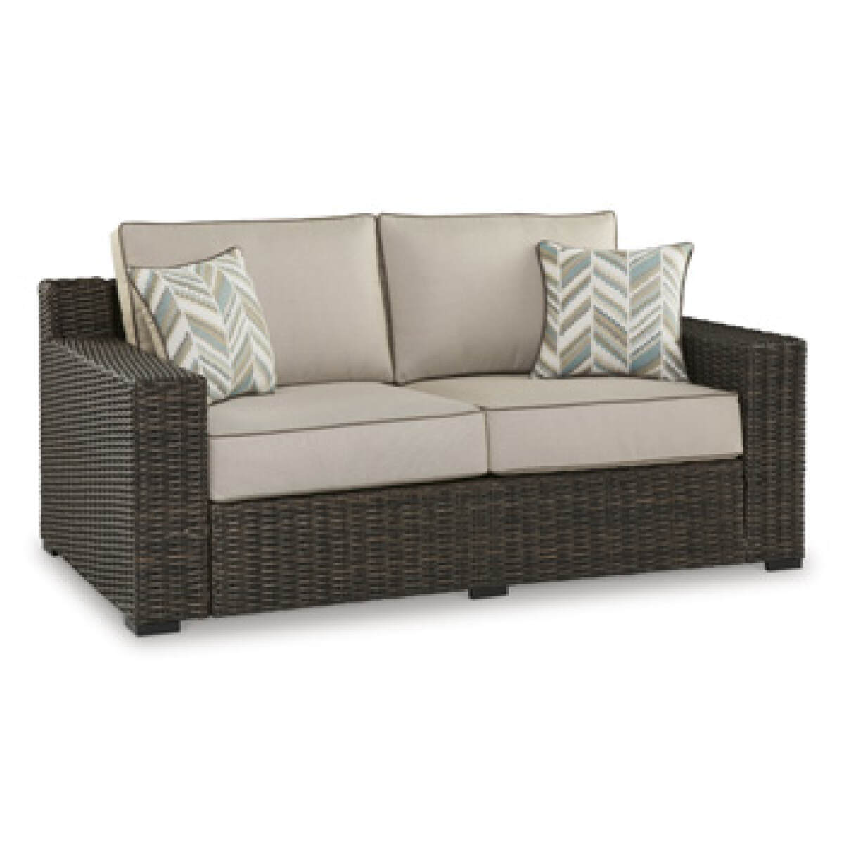 a93ae727bcf95b2156fc8591ff636404 Coastline Bay Outdoor Loveseat with Cushion - Image 1
