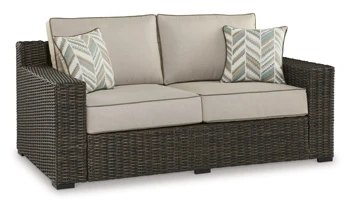 a93ae727bcf95b2156fc8591ff636404 Coastline Bay Outdoor Loveseat with Cushion - Image 1