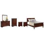 Alisdair Full Sleigh Bed, Dresser, Mirror, Chest and 2 Nightstands