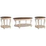 Realyn Coffee Table and 2 End Tables