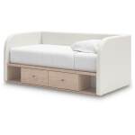 Arloster Twin Upholstered Day Bed, Dresser and Mirror - Image 8