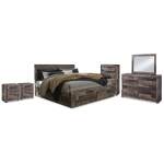 Derekson King Panel Storage Bed, Dresser, Mirror, Chest and 2 Nightstands - Image 2