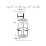 Valebeck Bar Height Bar Stool - Image 5