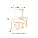 Juararo King Poster Bed, Dresser, Mirror, Chest and 2 Nightstands - Image 13